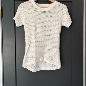 GAPkids Cream Knit Short Sleeve Top